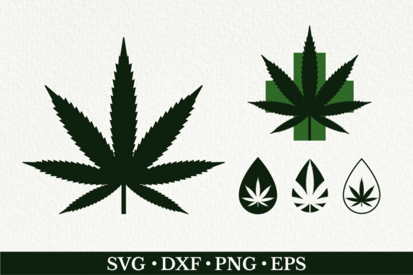 Cannabis Leaf Graphics for Modern Crafts