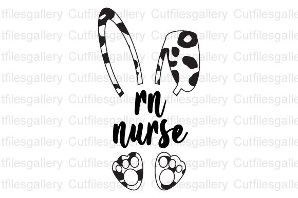 Easter Bunny RN Nurse SVG: Graphics for Crafts
