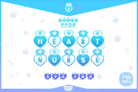 Heart Nurse Valentine Graphics for Crafts