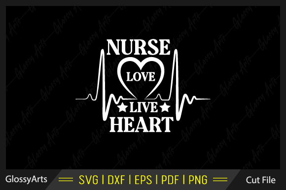 Nurse Love Heart: Graphics for Crafts